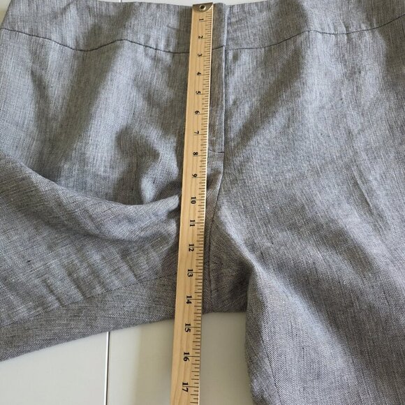 Kasper Dress Pants Womens 18 Heathered Gray Linen Blend Lined Slacks Career VTG - Picture 5 of 16